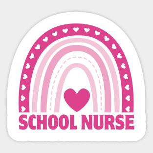 School Nurse Rainbow Leopard Appreciation Nursing For Women Sticker